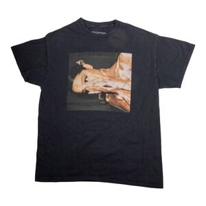 Men's Ariana Grande T Shirt Size Large Black Short Sleeve Crew Neck Cotton